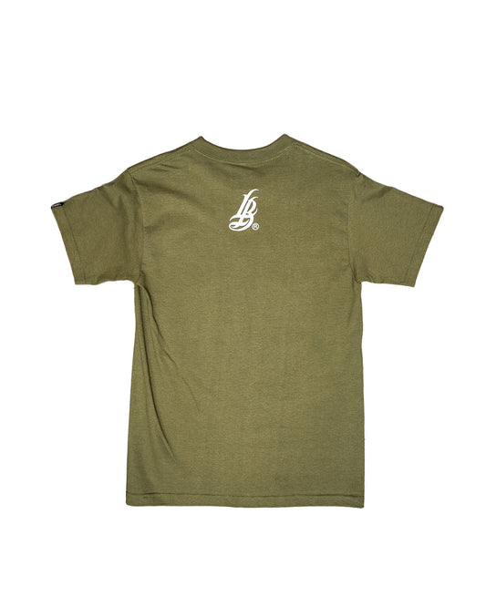 Long Beach Clothing Co. Logo Men's Military Green T-Shirt