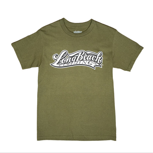 Long Beach Clothing Co. Logo Men's Military Green T-Shirt