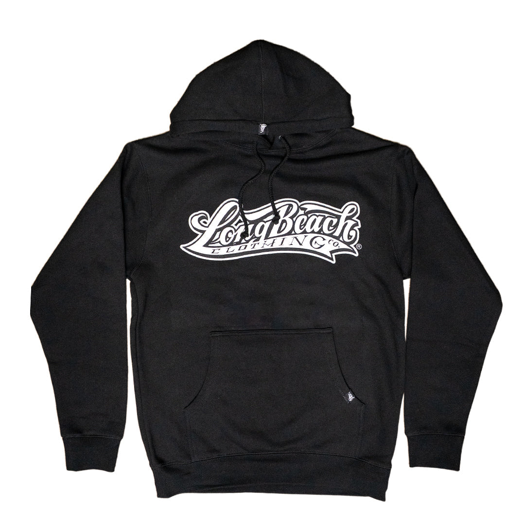 OG Logo Men's Black Pullover Hoodie – Long Beach Clothing