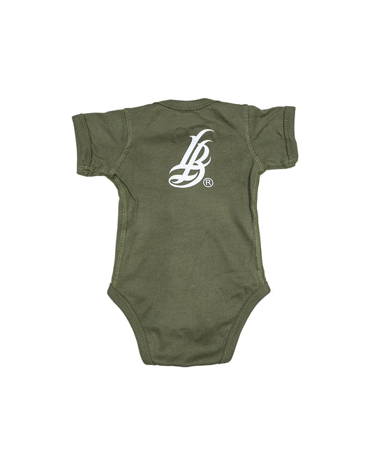 OG Logo Military Green Baby Onesie