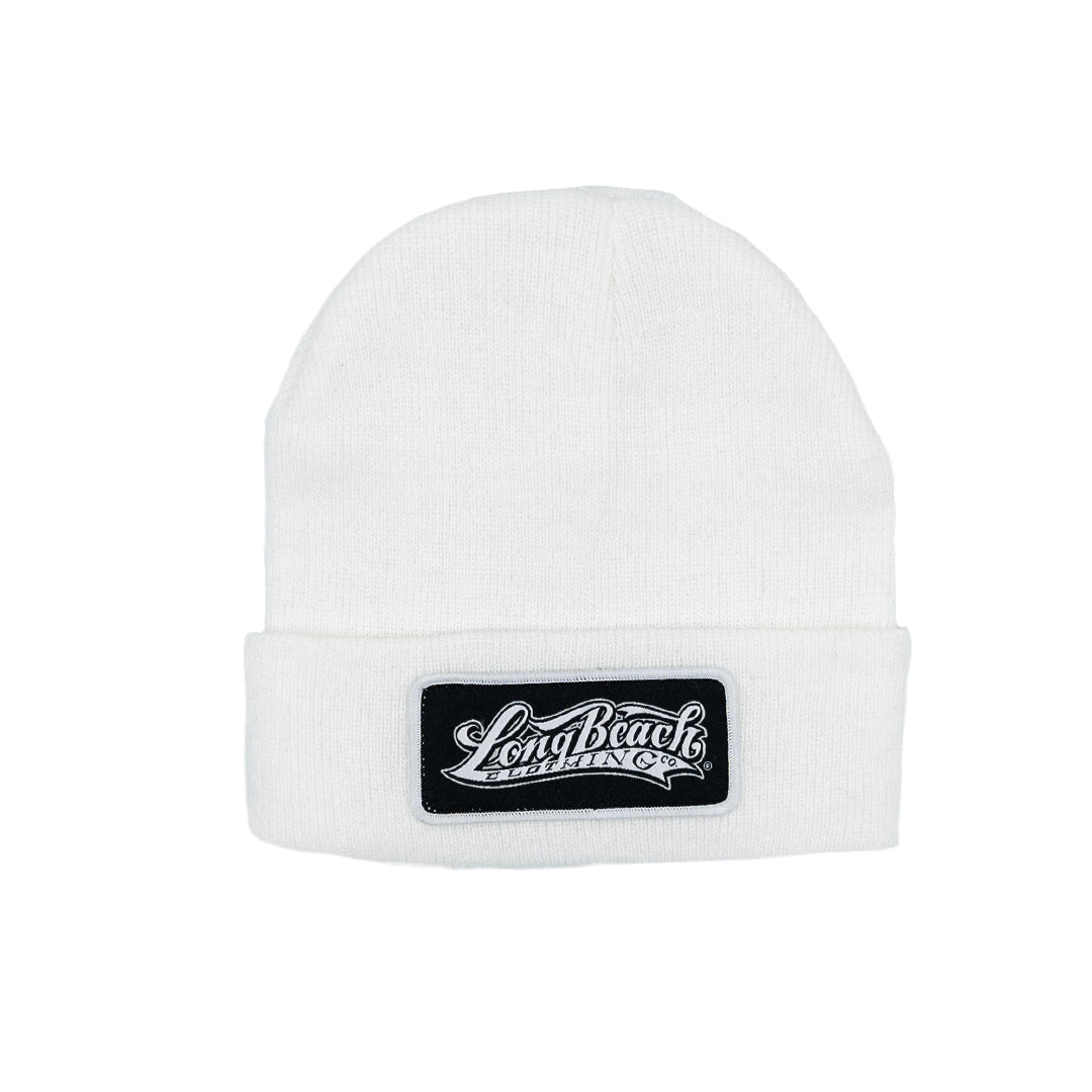 OG Patch White Long Beanie