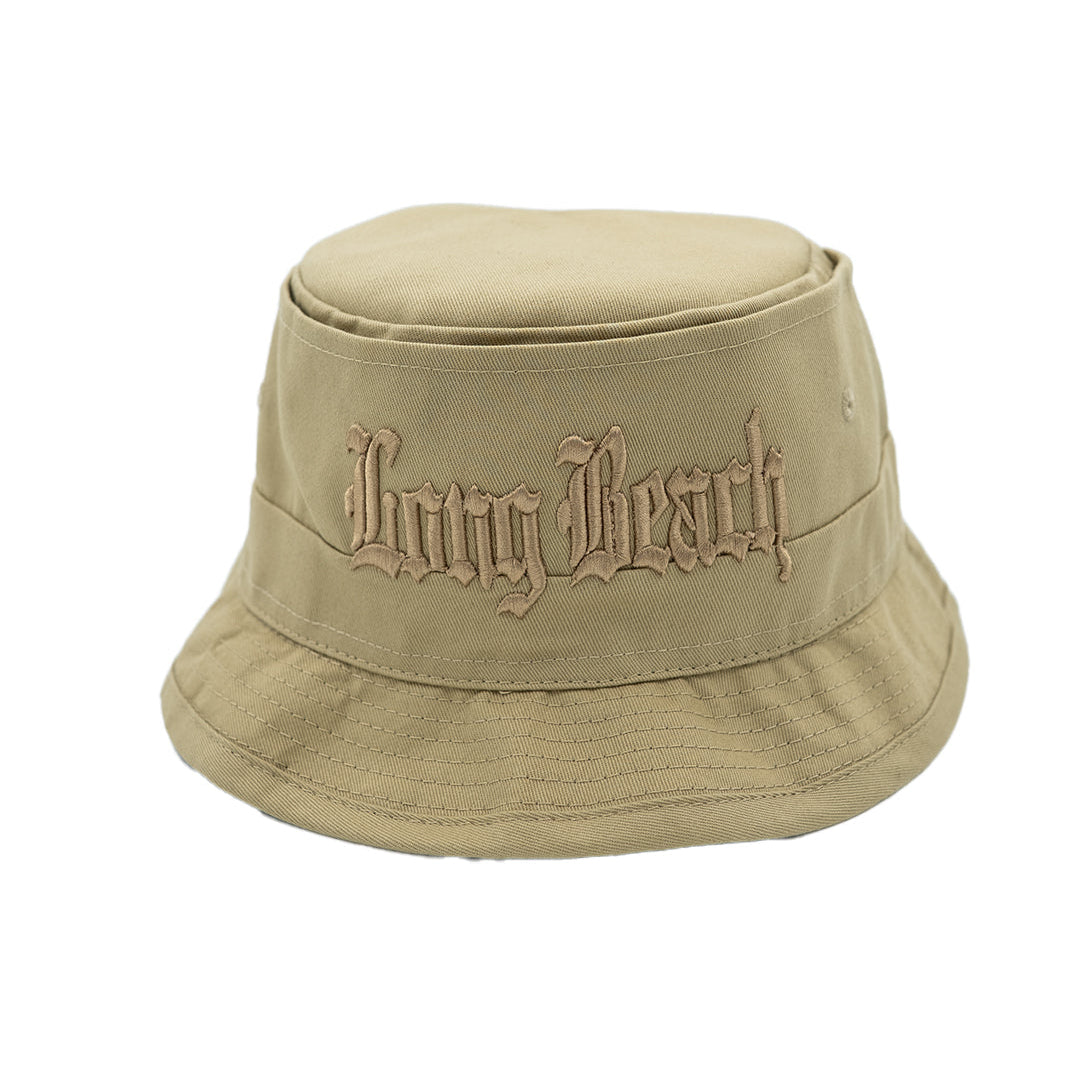 Old English Long Beach Sandstone Bucket Hat