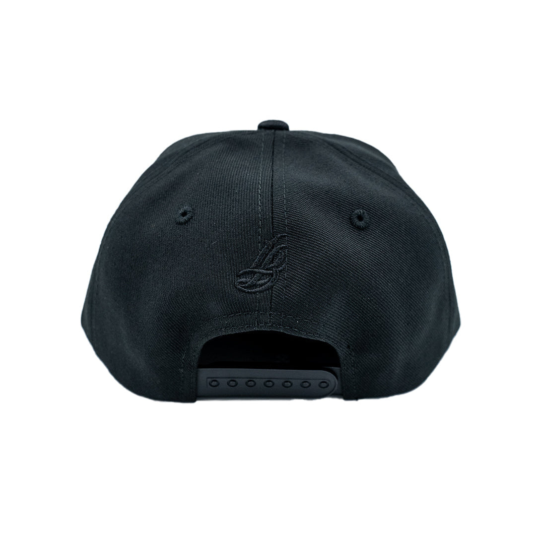 Old English Long Beach All Black Snapback