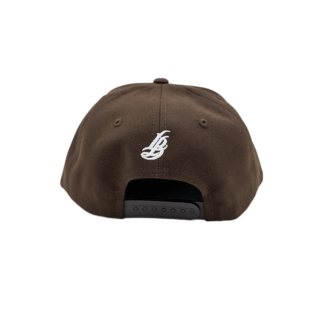 Old English Long Beach Brown Snapback
