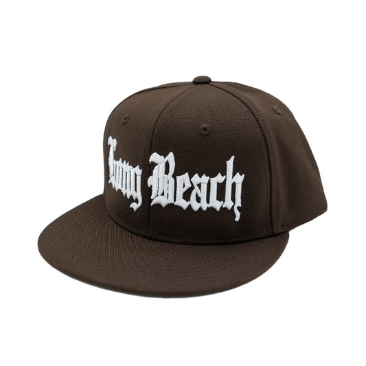 Old English Long Beach Brown Snapback