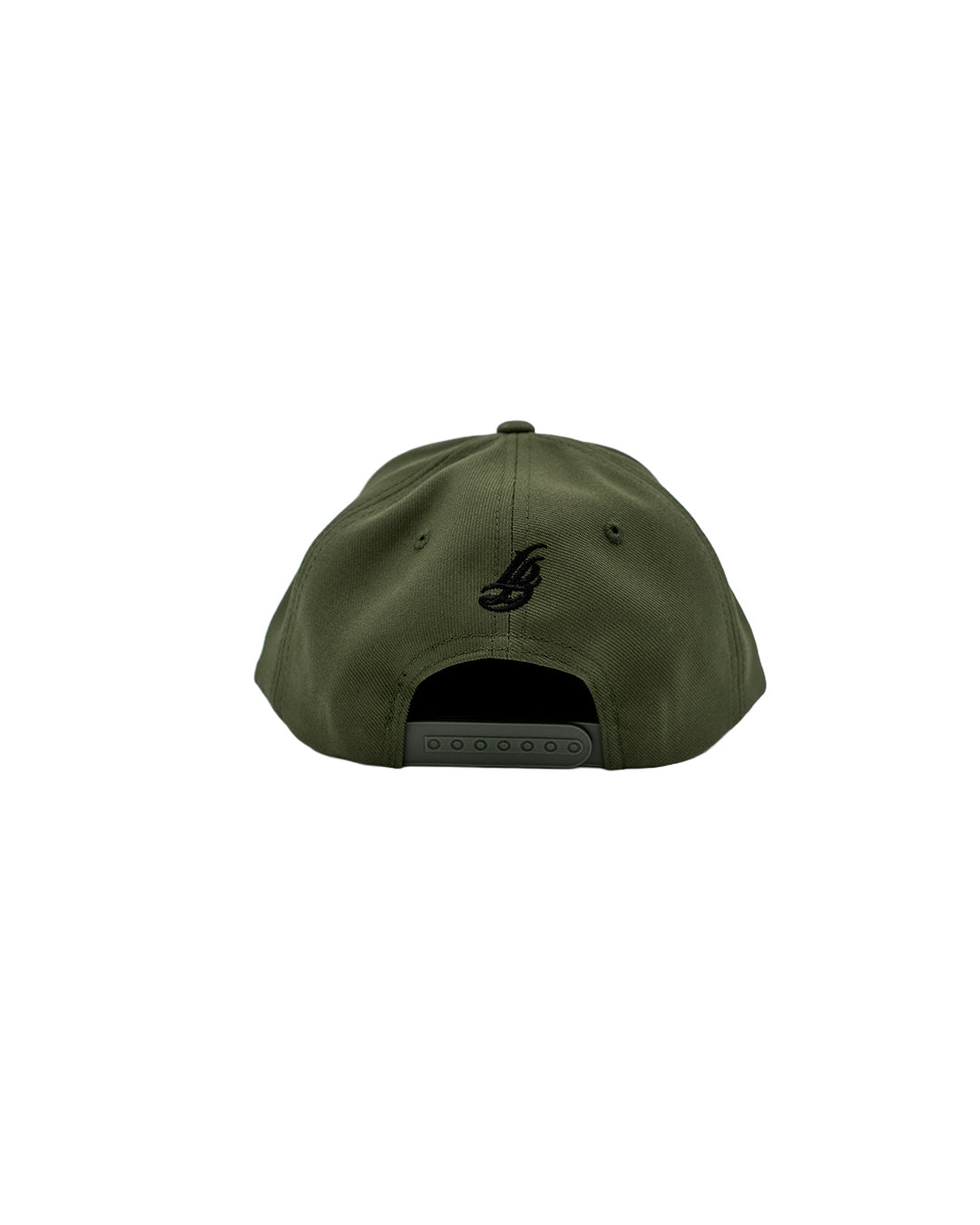 Old English Long Beach Military Green Snapback