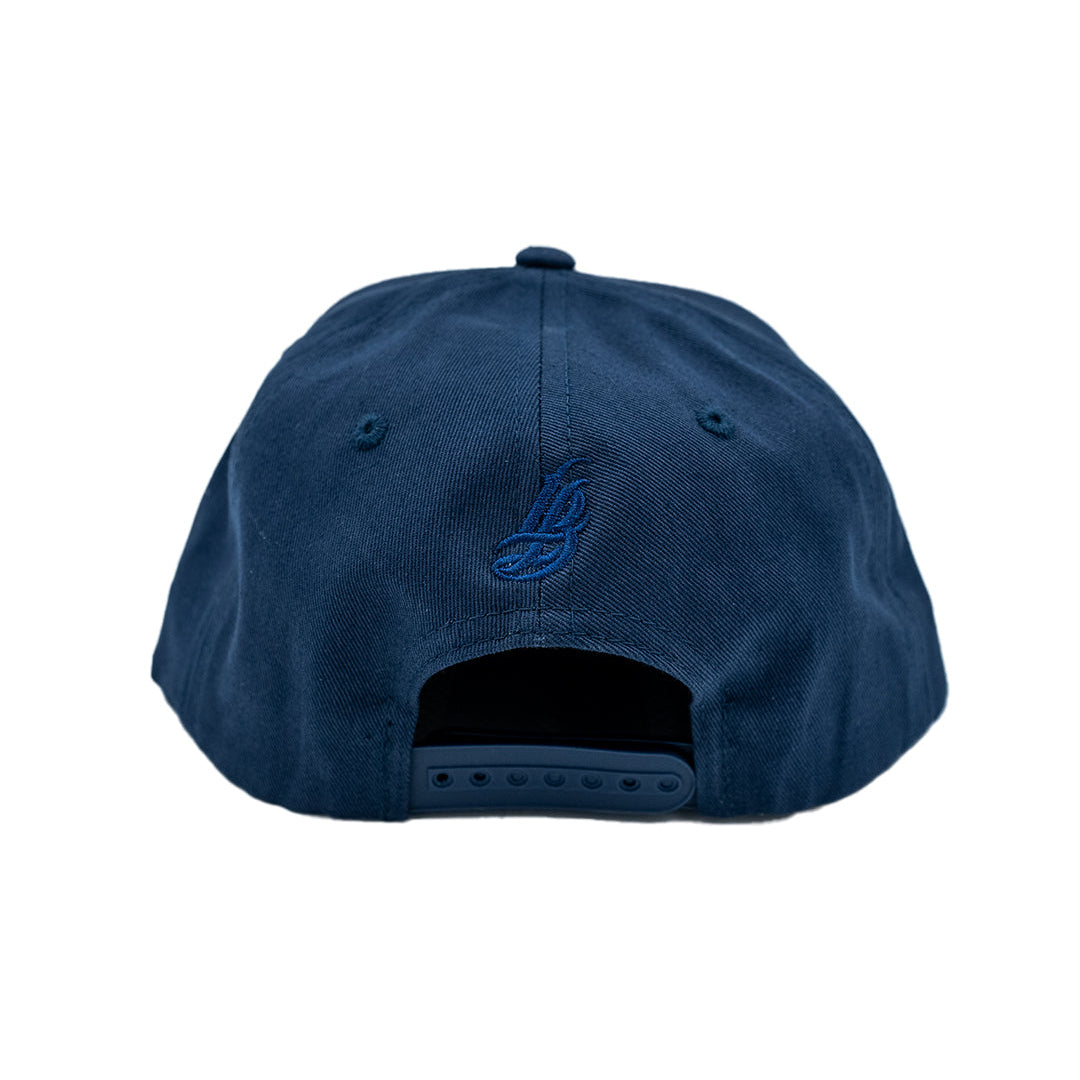Old English Long Beach All Navy Snapback