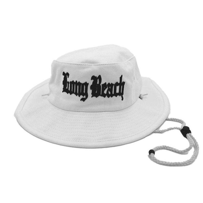 Old English Long Beach White Fishing Hat