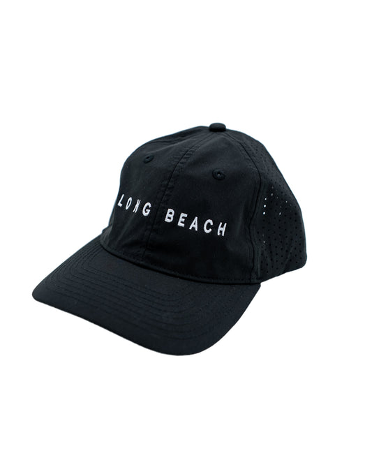 Long Beach Black Breathable Performance Hat