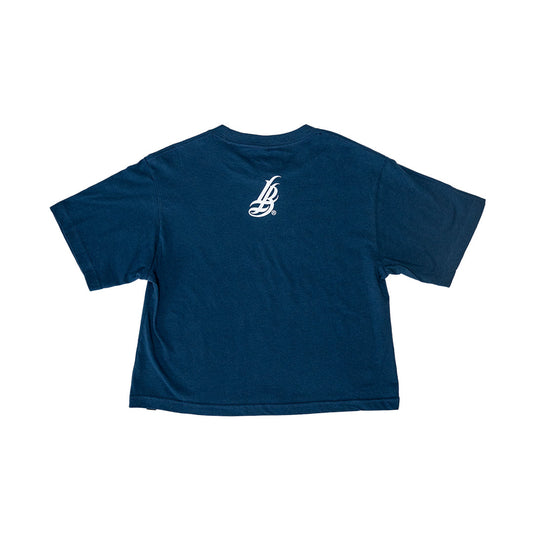 Retro Long Beach Women's Sea Blue Crop Top