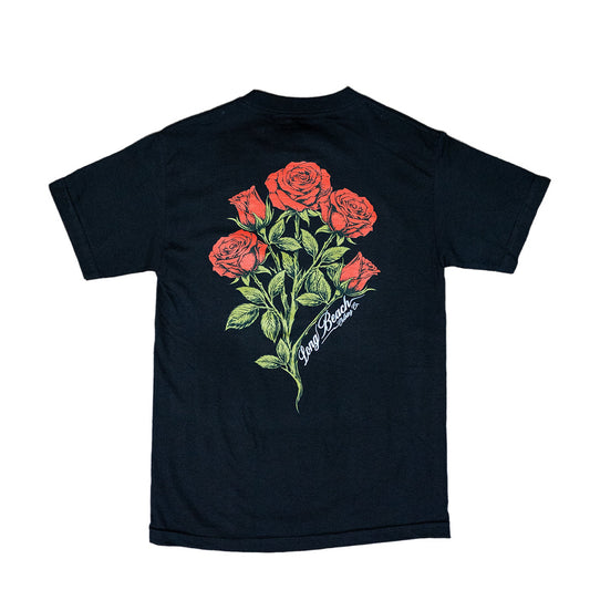 Roses Men's Black T-Shirt