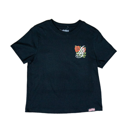 Roses Women's Black Boxy T-Shirt