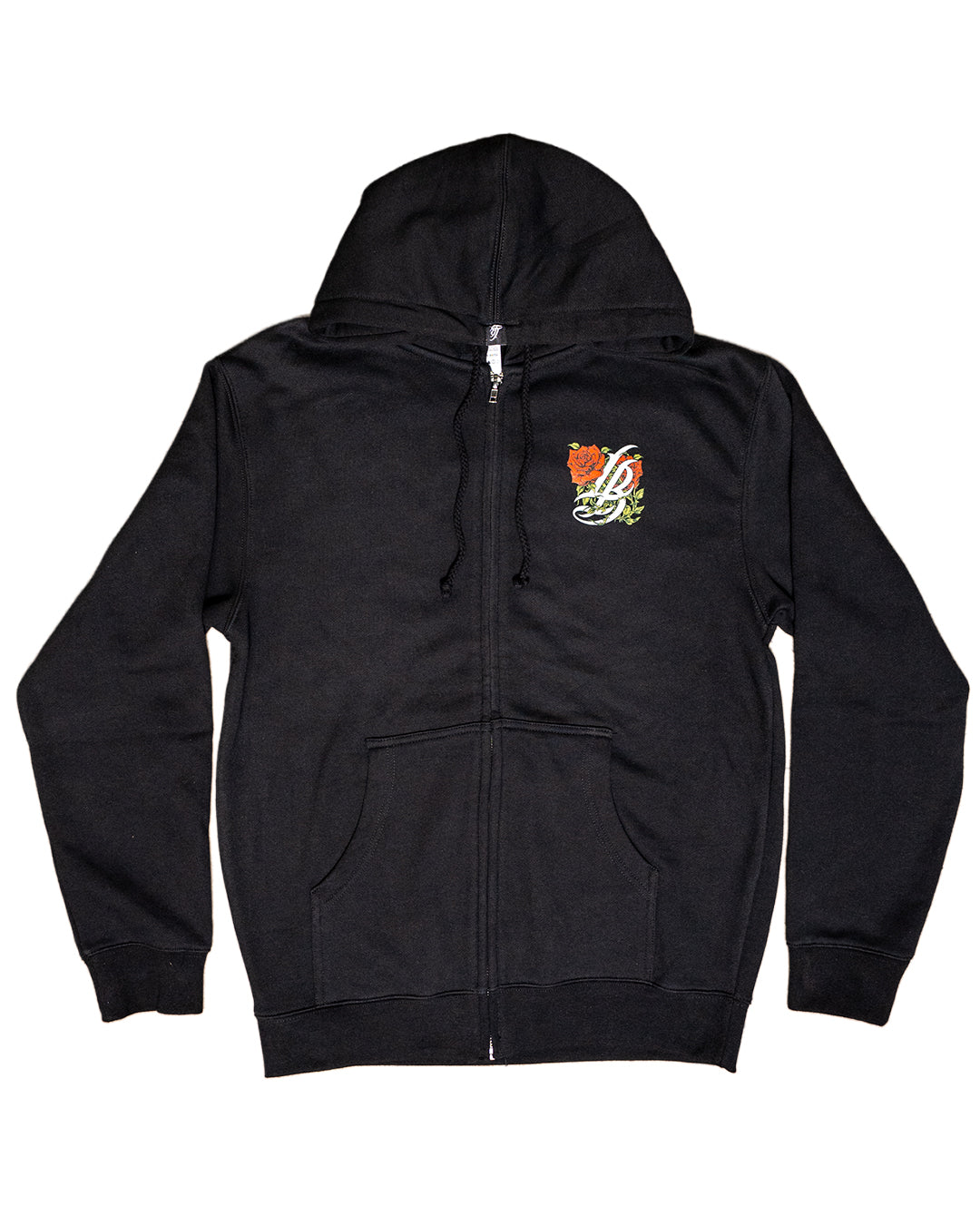 Roses Women's Black Zip Up Hoodie