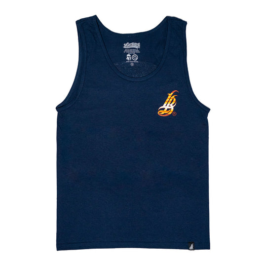 Long Beach Sunset Port Men's Navy Tank Top