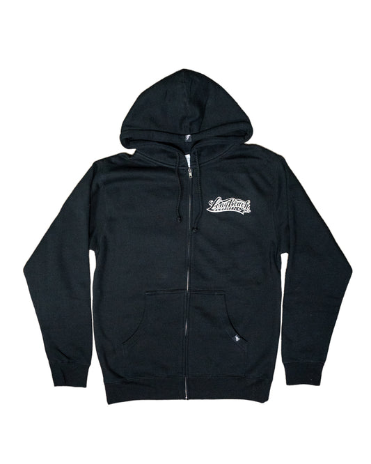 Sombrero Skull Men's Black Zip Up Hoodie