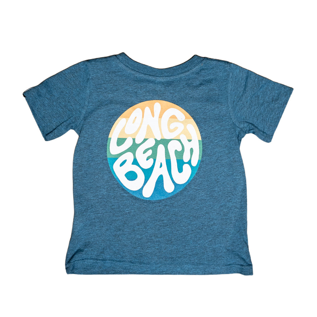 Long Beach Beach Vibes Toddler Heather Blue T-Shirt