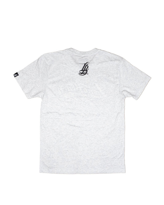 ADULT Long Beach Clothing Co. Logo Heather White Triblend T-Shirt