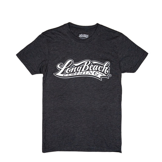 ADULT Long Beach Clothing Co. Logo Vintage Black Triblend T-Shirt