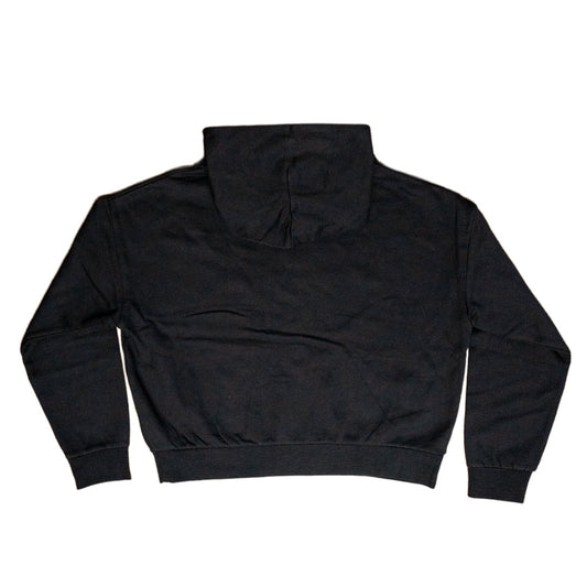 Women's Embroidered Black Hoodie