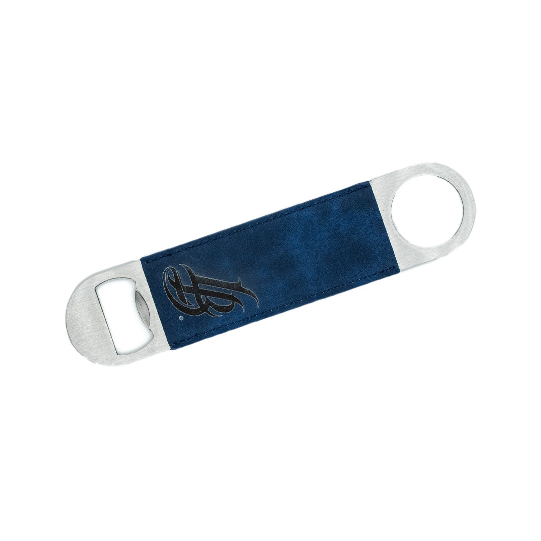 Cursive LB Stainless Steel Blue Paddle Bottle Opener