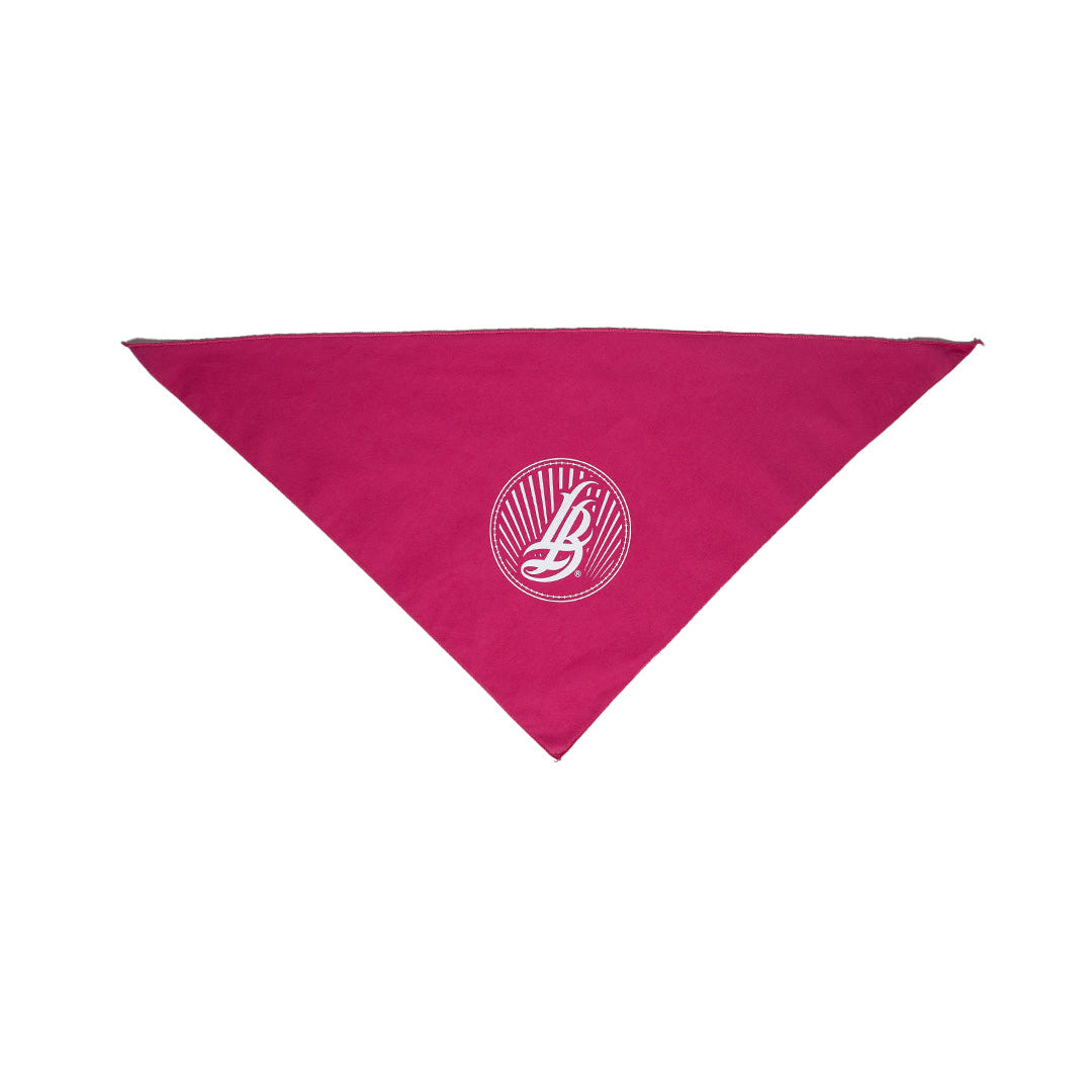 Cursive LB Sunset Hot Pink Dog Bandana