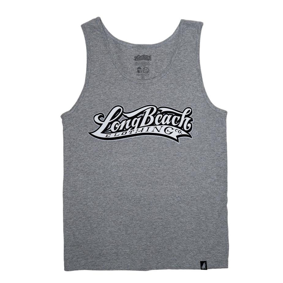 Long Beach Clothing Co. Logo Men's Heather Grey Tank Top