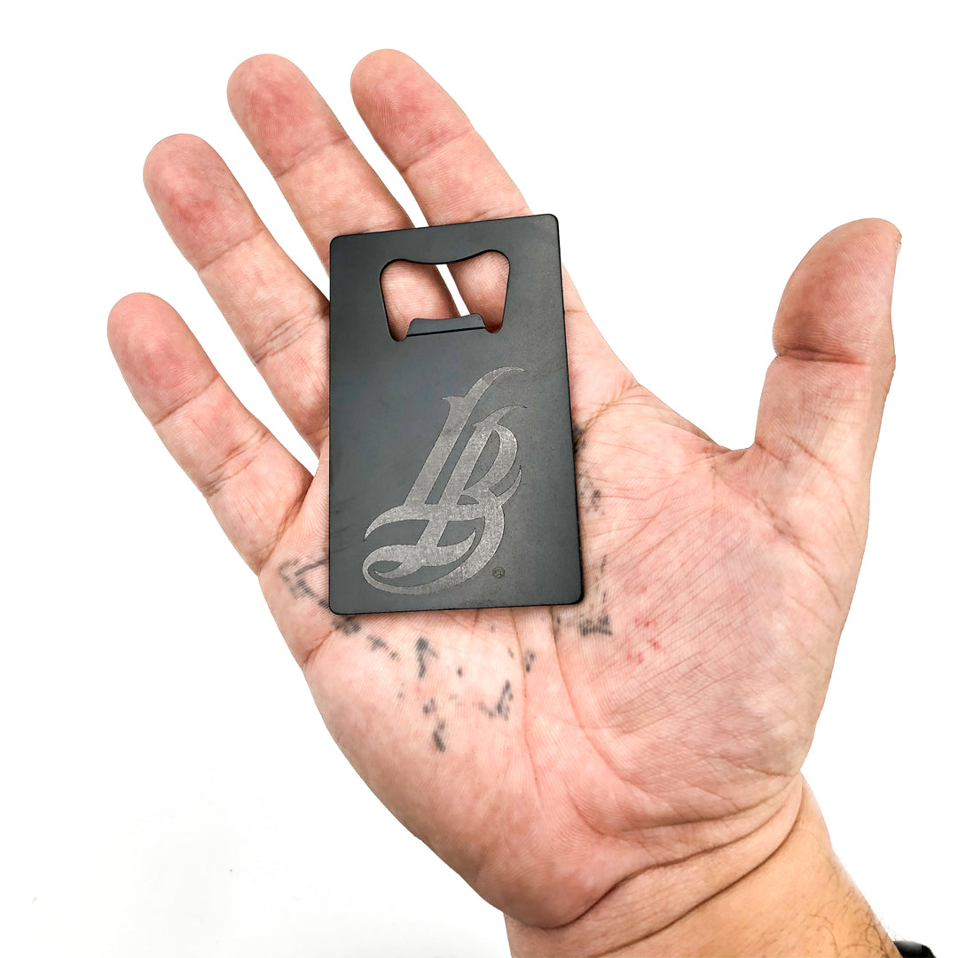 Credit Card Bottle Opener With Engraved Cursive LB