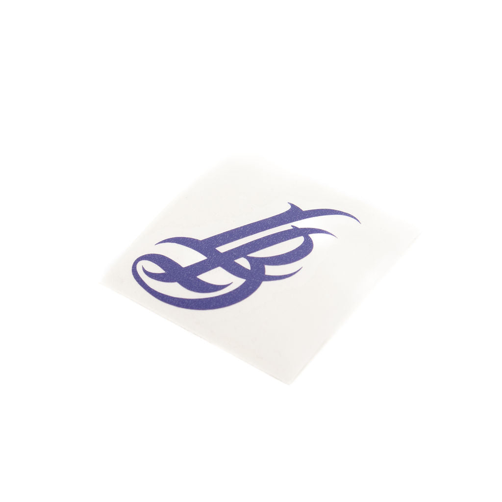 2" Cursive LB Purple Vinyl Sticker