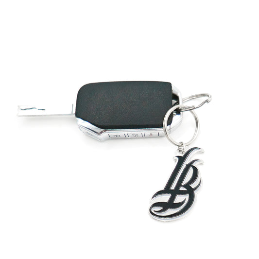 Cursive LB Enamel Keychain