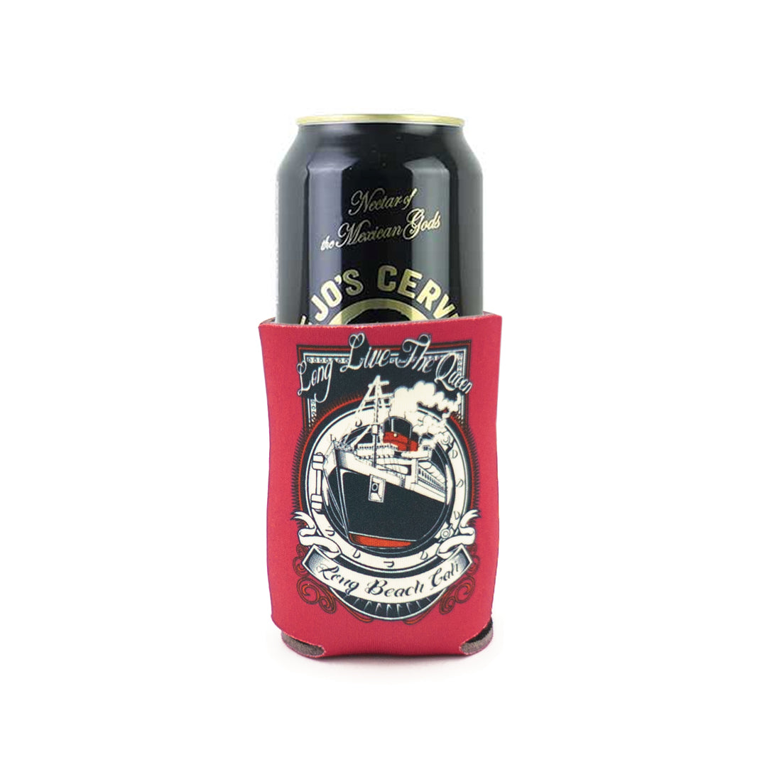 Long Live The Queen Burgundy Can Holder