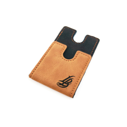 Cursive LB Large Chestnut Faux Leather Money Clip