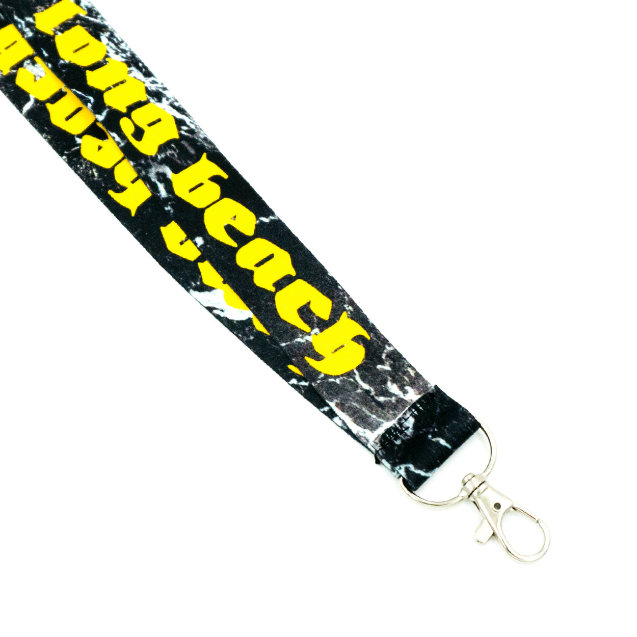 Old English Black/Yellow Long Beach Lanyard
