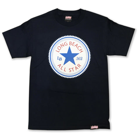 Long Beach All Star Men's Navy T-Shirt
