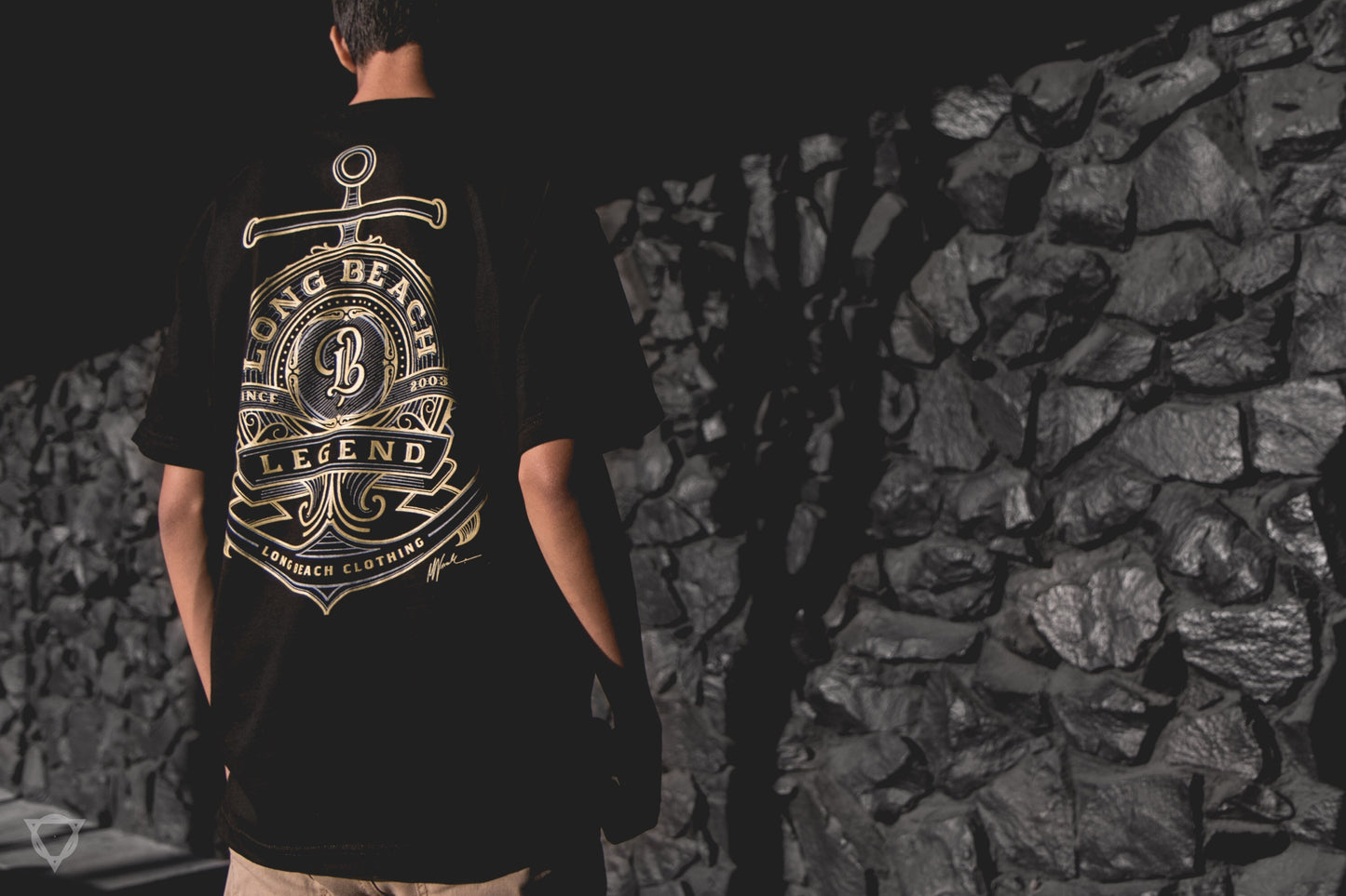 Long Beach Legend Men's Black T-Shirt