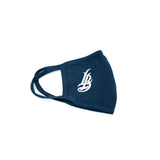 Cursive LB Navy Fitted Mask