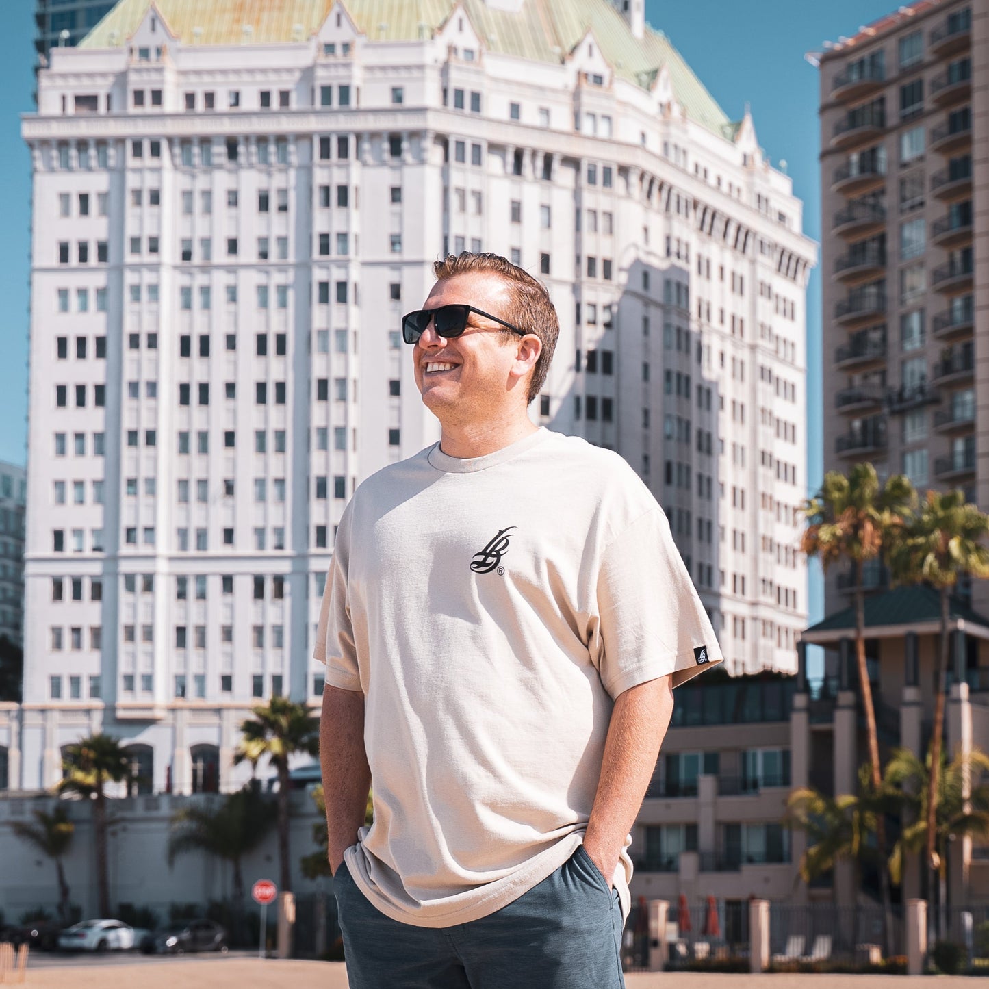 Long Beach Clothing Co. X LB908 Men's Sand T-Shirt
