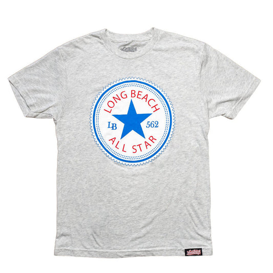 ADULT Long Beach All Star Heather White Triblend T-Shirt