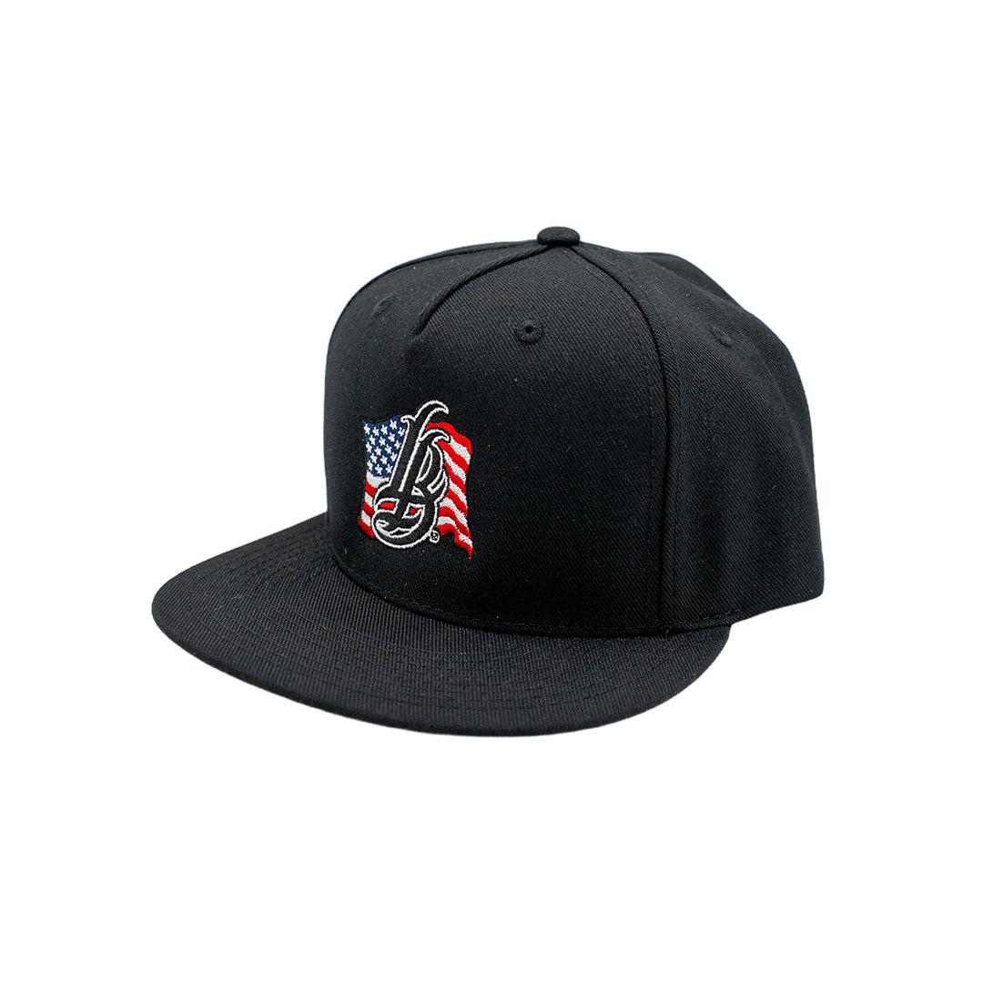 Americana Cursive LB Black Snapback