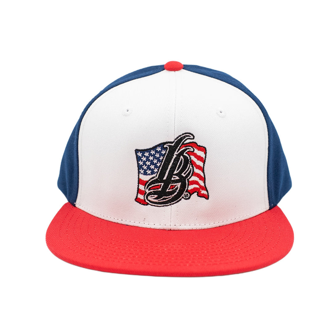 Americana Cursive LB Red, White & Blue Snapback