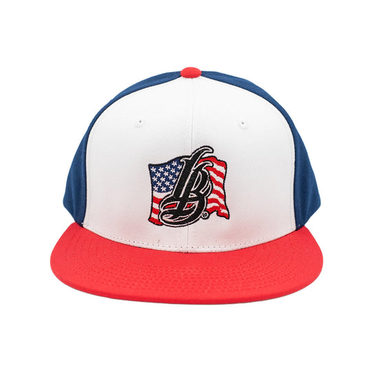 Americana Cursive LB Red, White & Blue Snapback
