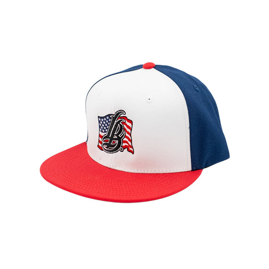 Americana Cursive LB Red, White & Blue Snapback