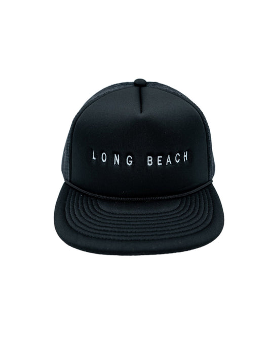 Long Beach Black Foam Snapback