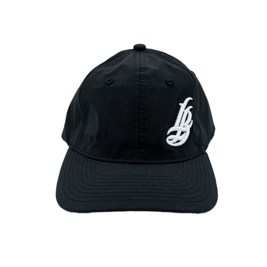 Cursive LB Black Performance Unstructured Dad Hat