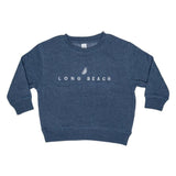 Toddler Embroidered Storm Blue Crew Neck Sweater