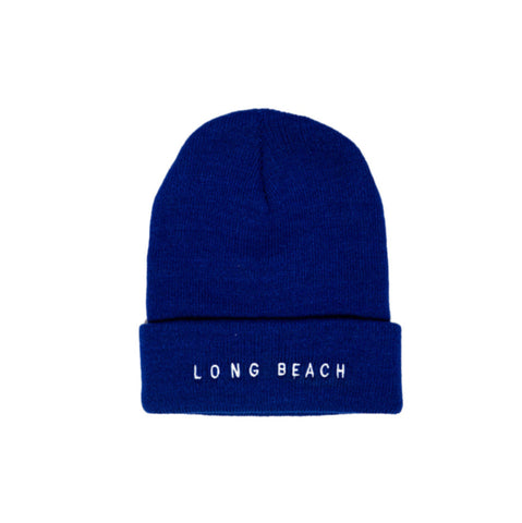 Long Beach Blue Long Beanie