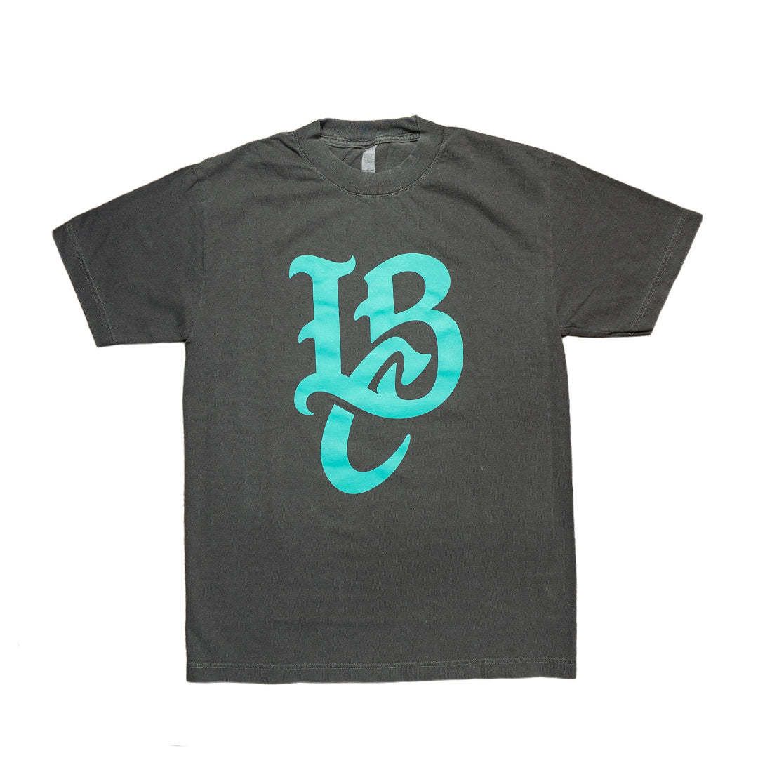 LBC Logo Men's Vintage Black T-Shirt- Long Beach Coast