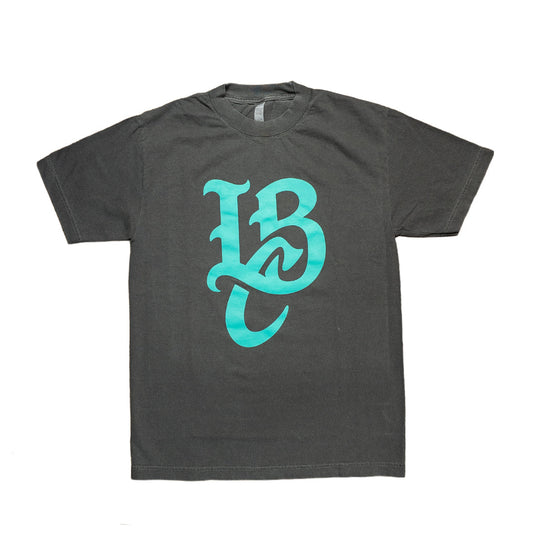 LBC Logo Men's Vintage Black T-Shirt- Long Beach Coast
