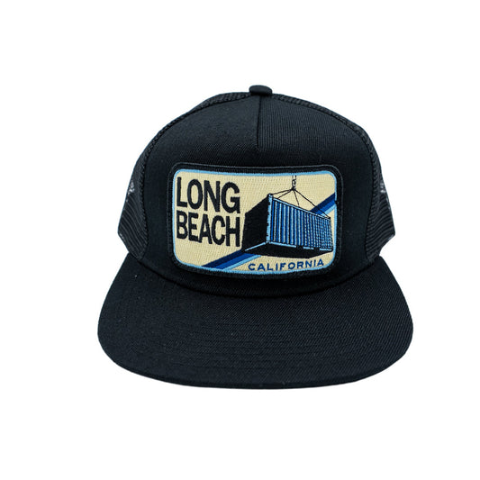 Long Beach Pocket SHIPPING CONTAINER Black Trucker Hat