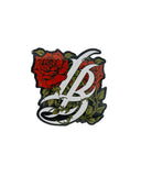 Cursive LB with Roses Glossy Sticker