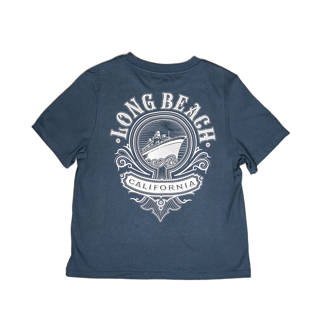 Cali Queen Women's Vintage Navy Boxy T-Shirt